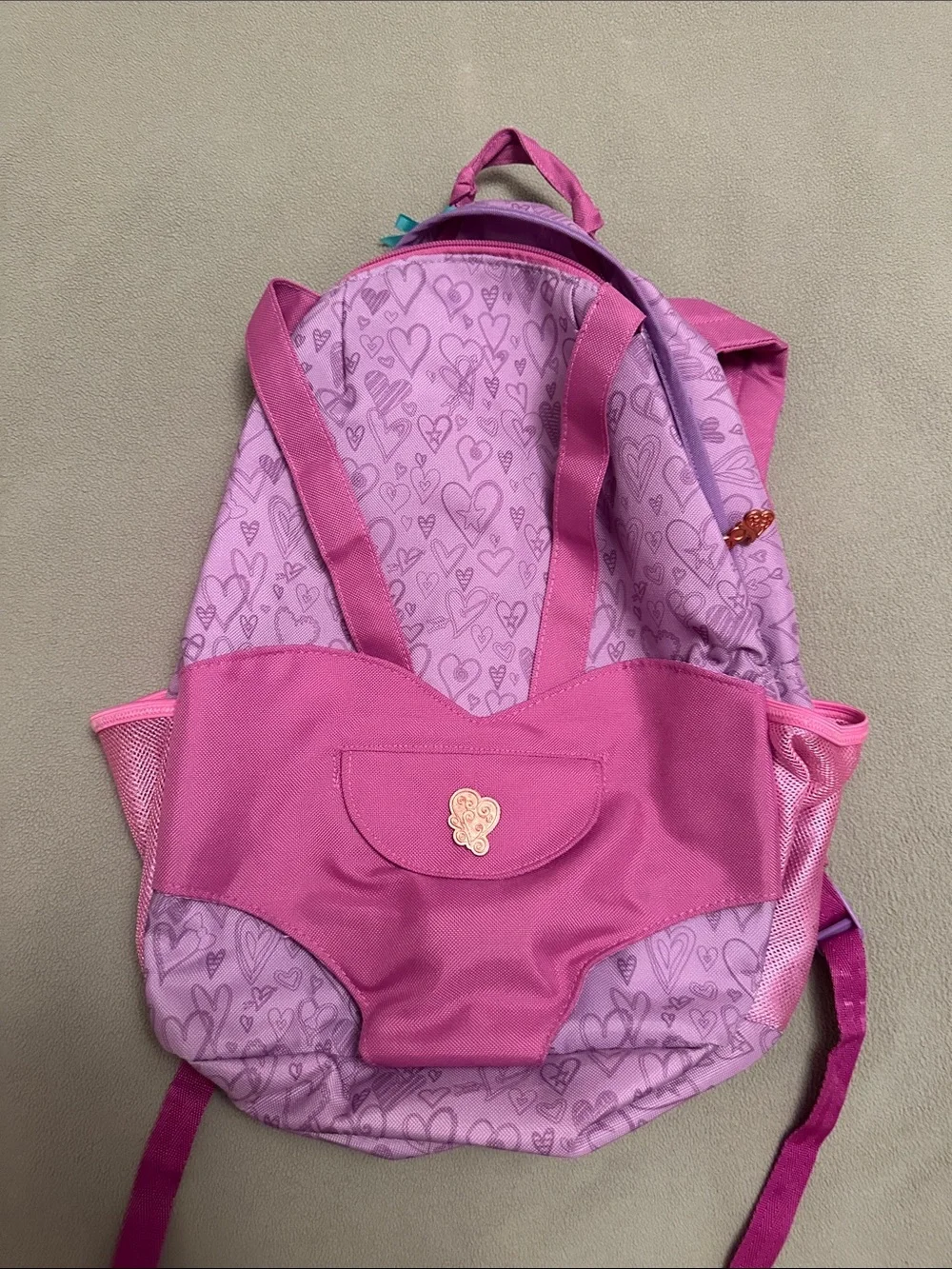 Kids Pink Heart Backpack - Comfortable School Bag